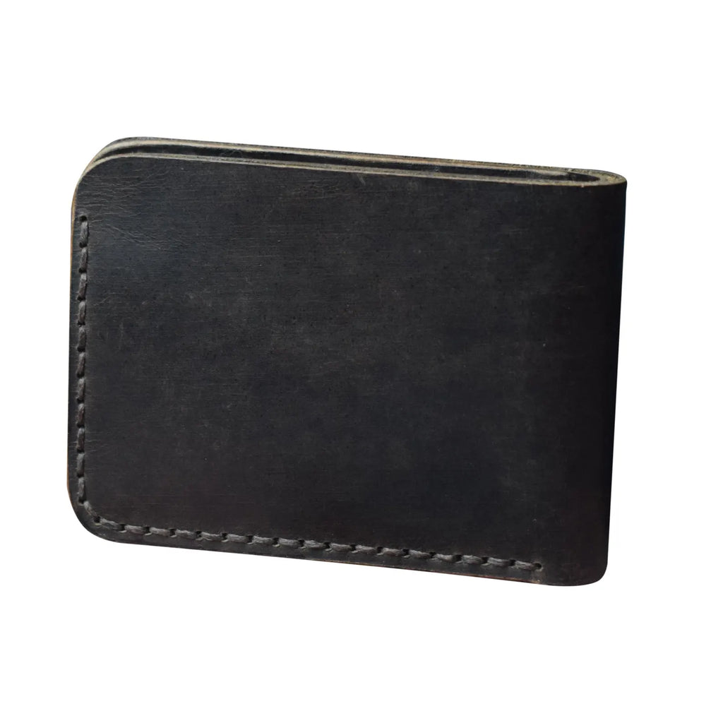 Premium Men's Leather Wallet - Black - Cow Hide - Hand Crafted
