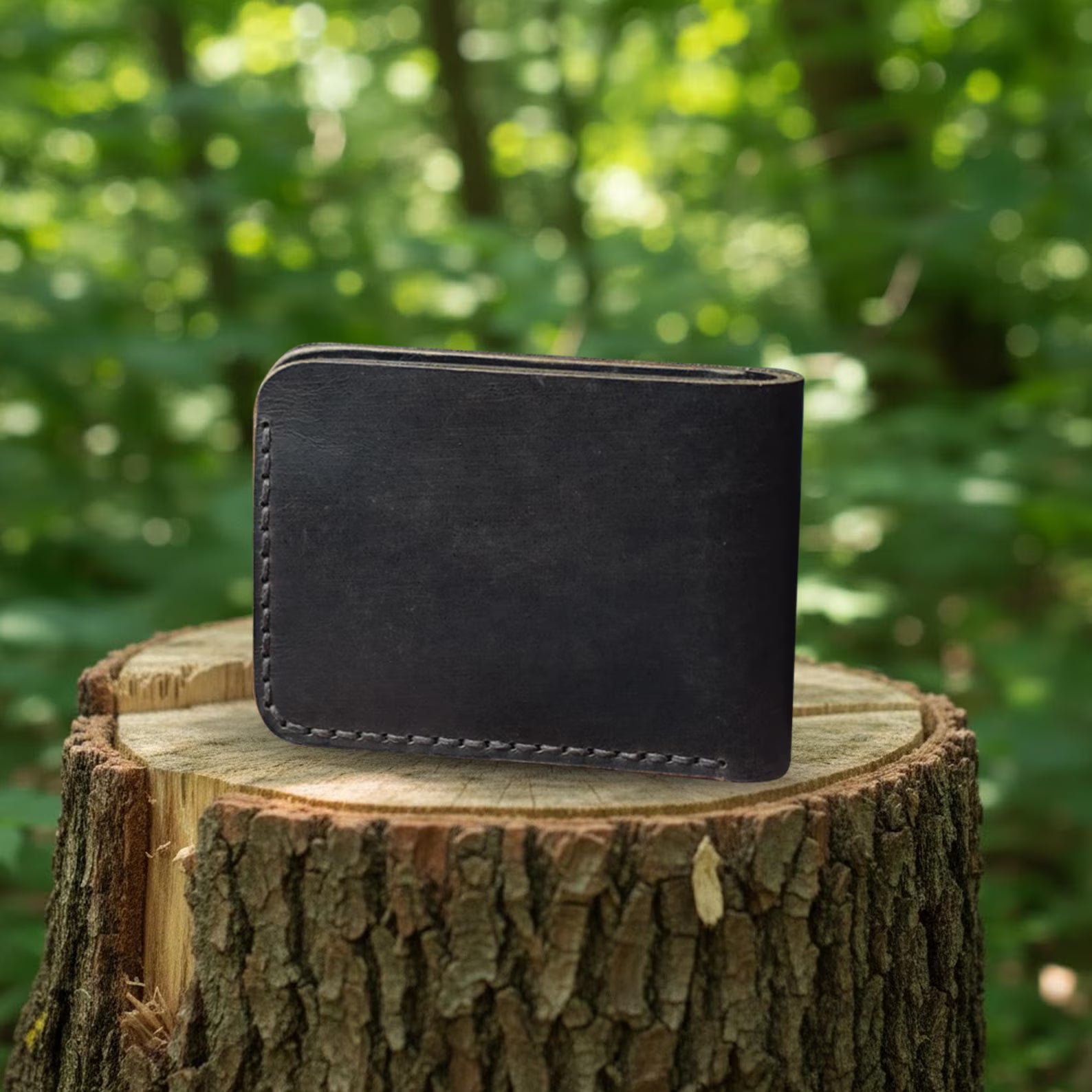 Premium Men's Leather Wallet - Black - Cow Hide - Hand Crafted