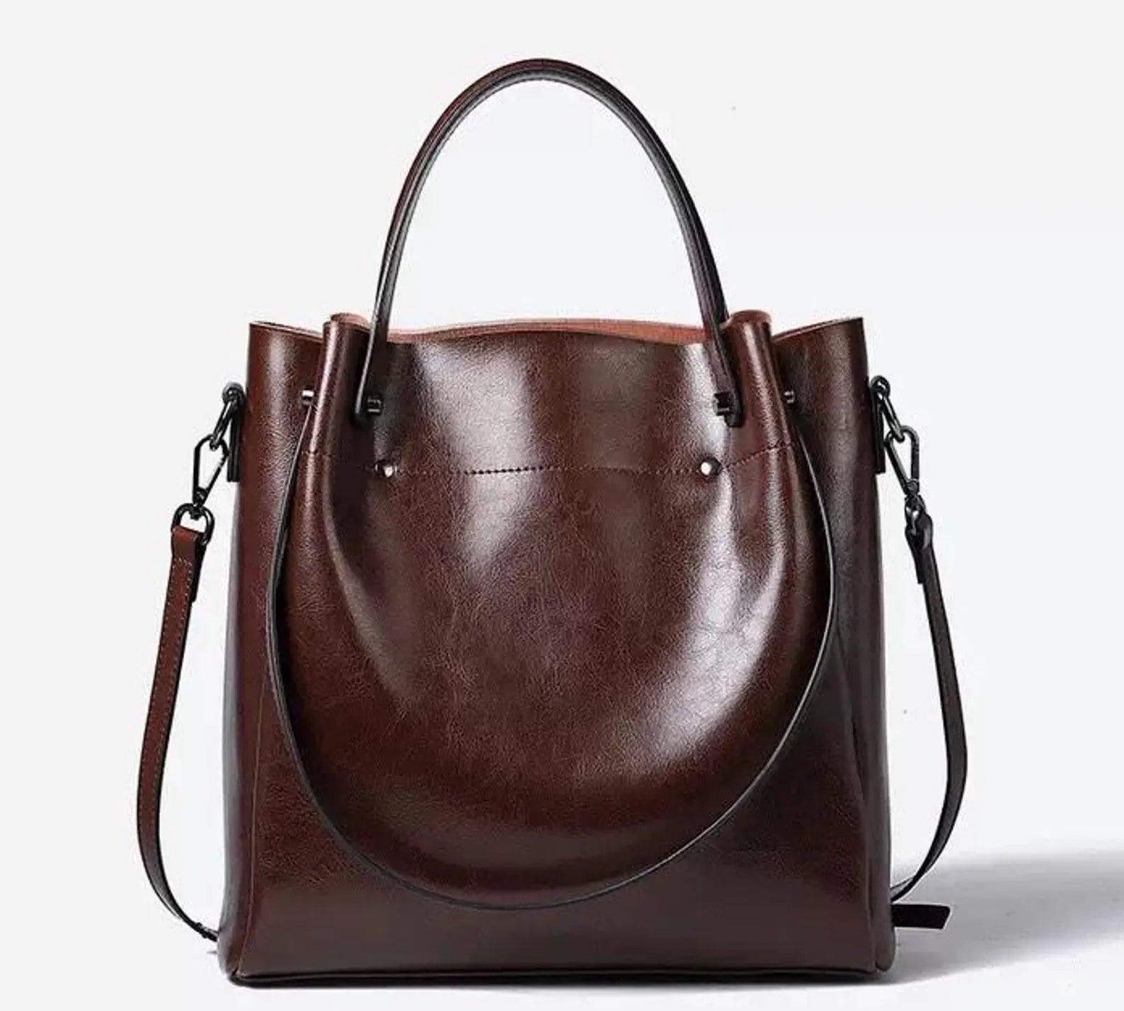 Genuine Leather Tote – Women’s Shoulder Tote Bag, Crossbody Shopper