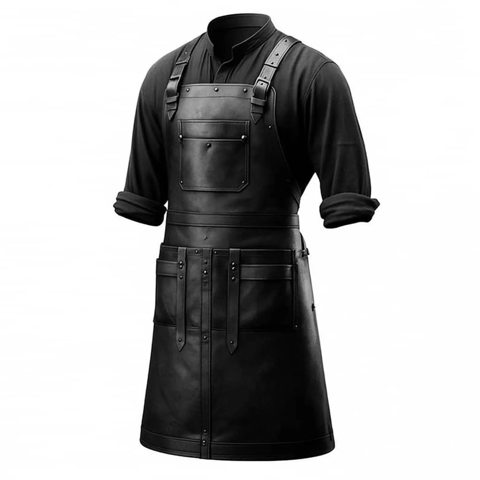 Full Grain Leather Apron: BBQ, Chef, Butcher, Barista, Blacksmith - Handmade