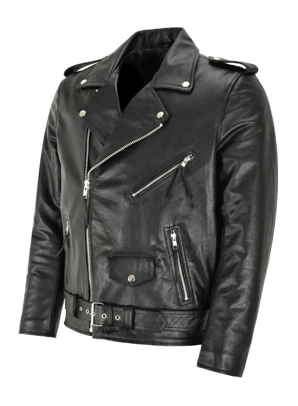 Men’s Fashion PU Leather Jacket – Slim Fit Motorcycle Style Coat
