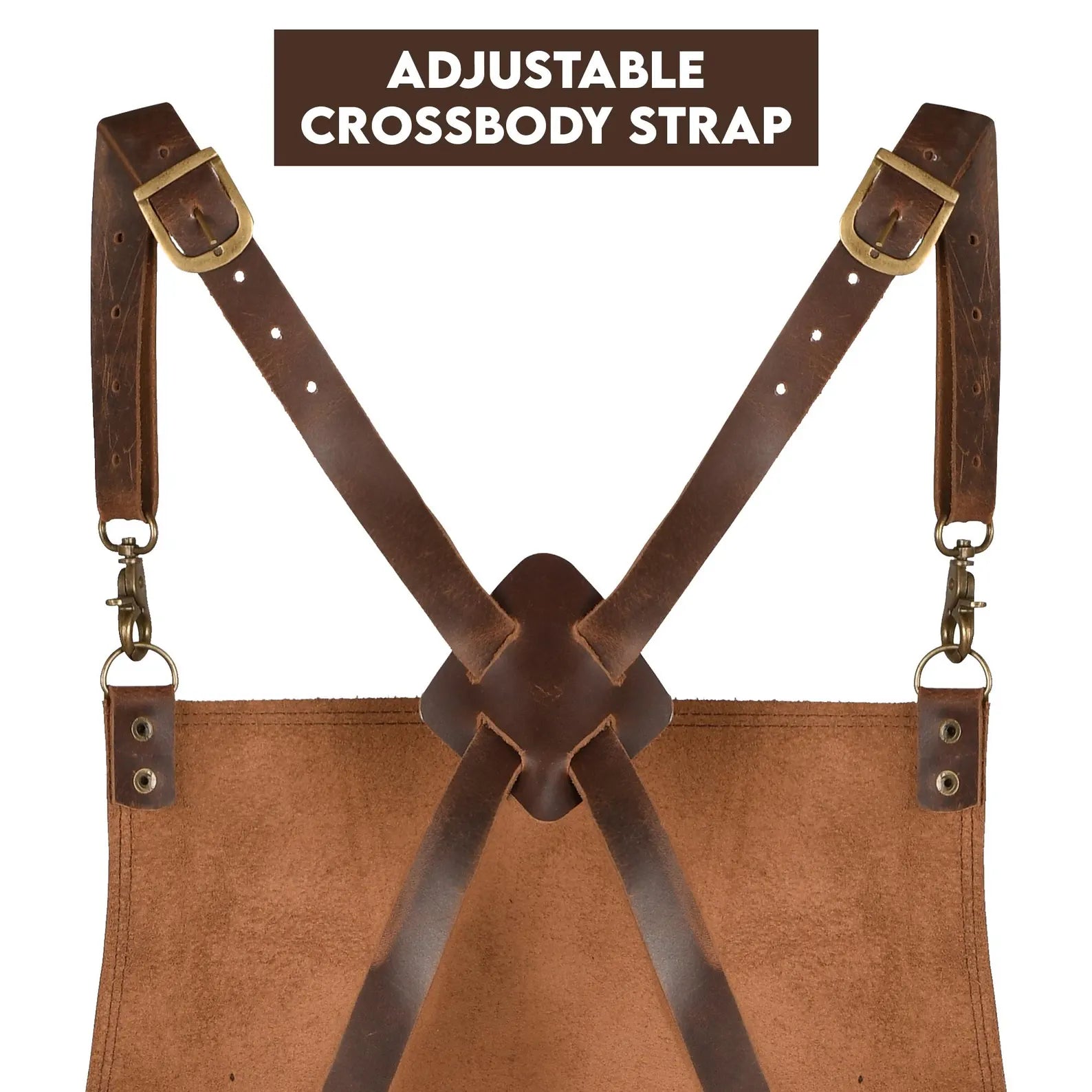 Handmade Full Grain Leather Apron for Men and Women - With Tool Pockets