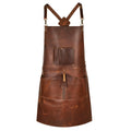 Handmade Full Grain Leather Apron for Men and Women - With Tool Pockets